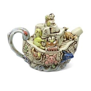 Harmony Kingdom Limited Edition ARK TEAPOT with Fantasy Animal Sculptures 90s Vi